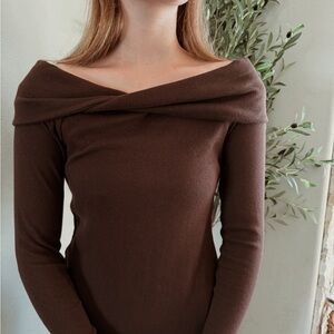 Brown knit dress! 🤎